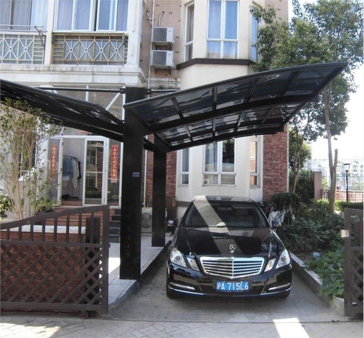 Polycarbonate Pull Rod Type Carport